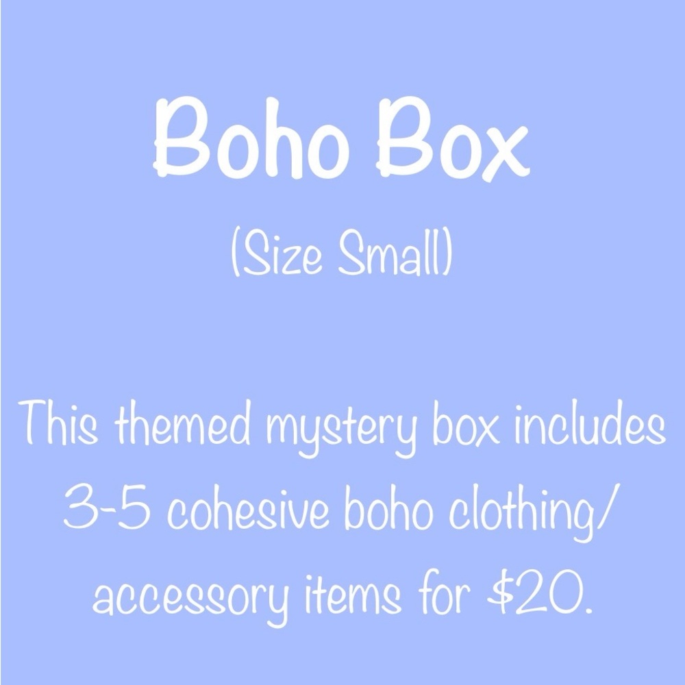 Boho Box Mystery Clothing and Accessories- Size SMALL women.
